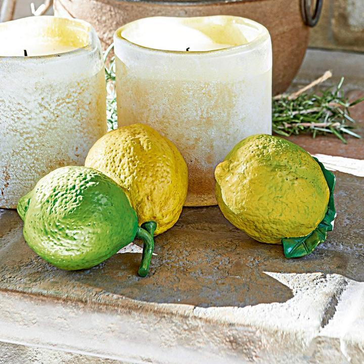 Produktbild Loberon Deko-Zitrusfrucht 2er Set Ginny gelb (12 cm)