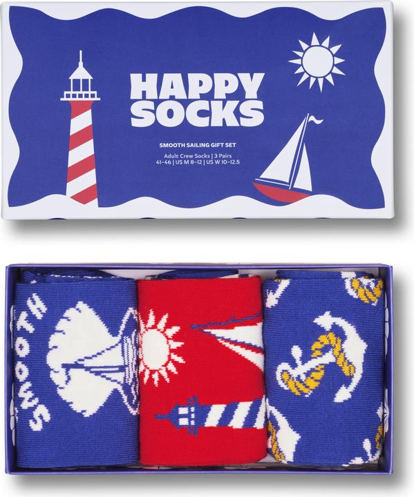 Actual product image Happy Socks Strümpfe SMOOTH SAILING Socken 3er Pack (pack of 3, 41 - 46)