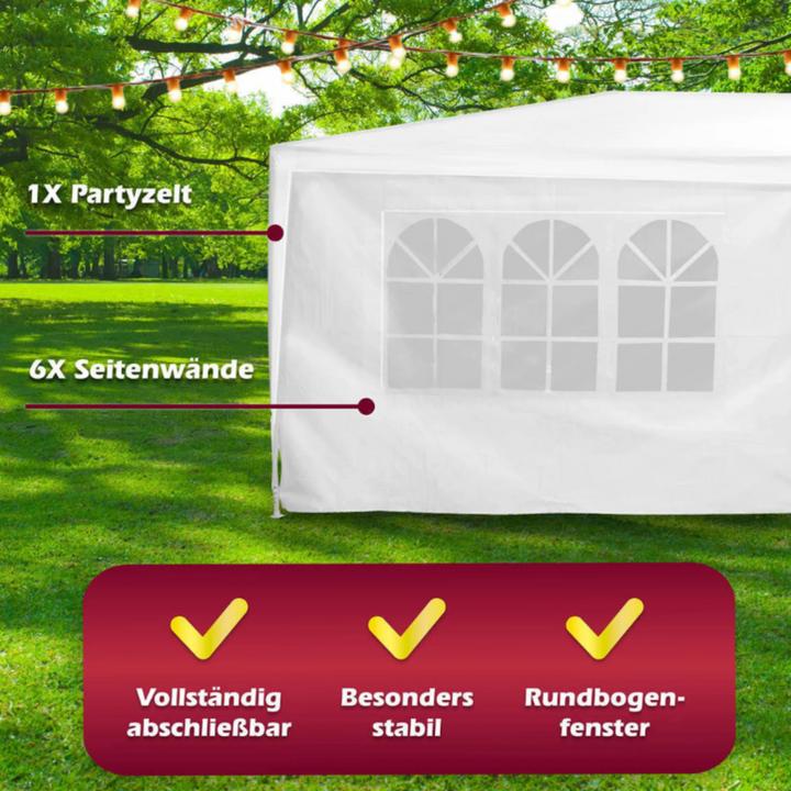 Produktbild Lifetime Gazebo&sidewalls 2.5x6x3m, wit (600 cm, 300 cm)