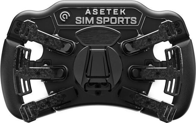 Immagine prodotto Asetek Volante SimSports Invicta Formula, LCD da 4,3 pollici, USB-C - Edizione nera su nero
