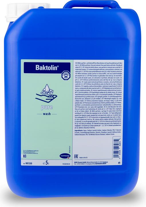 Actual product image Baktolin pure washing lotion lot (Soap lotion, 5000 ml)