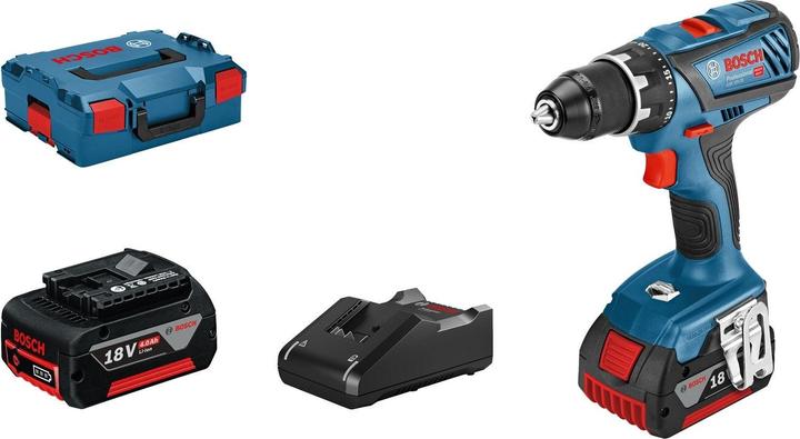 Bosch Professional Akku-Bohrschrauber GSR 18V-28, 2 x Akkus GBA 18V, Schnellladegerät GAL 18V-40 (Akkubetrieb)