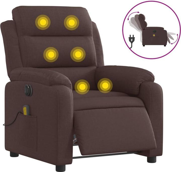 Actual product image VidaXL Massage chair electric fabric