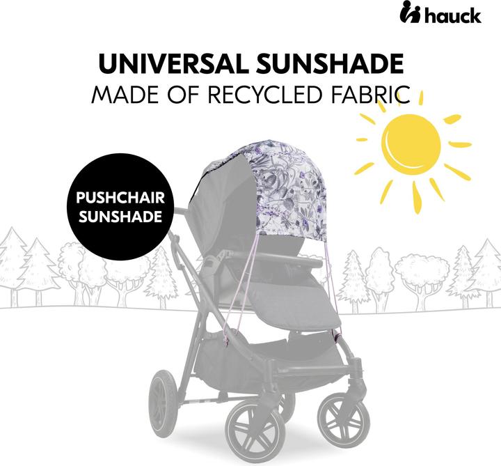 Produktbild Hauck Pushchair Sunshade Floral Grey