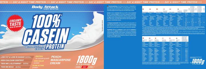 Actual product image Body Attack 100 % Casein Protein (900g can) (Chocolate, 1 pcs., 900 g)