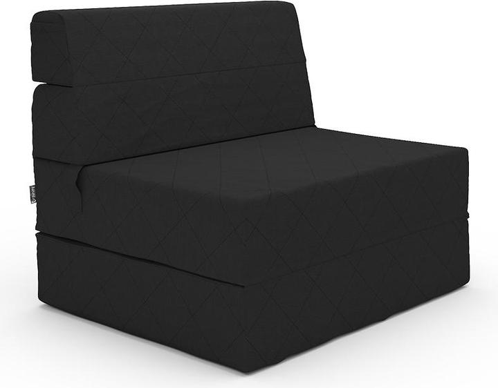 Produktbild VitaliSpa Sofa Lima, Schwarz, 100 cm mit Schlaffunktion