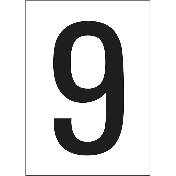 Actual product image Brady A4 labels with numbers and letters