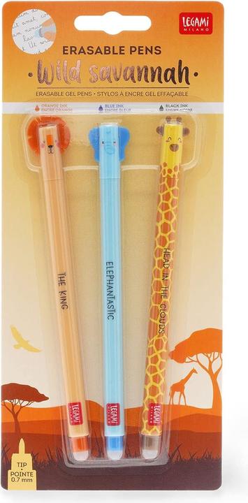 Produktbild Legami Gel-Kugelschreiber (Schwarz, Blau, Orange, 3 x)