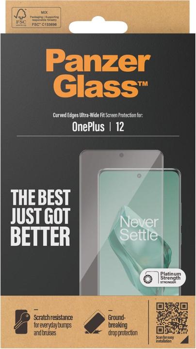Image du produit PanzerGlass Protecteur d'écran OnePlus 12 | Ultra-Wide Fit (1 pièce(s), OnePlus 12)