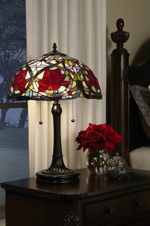 Actual product image Elstead Lighting Larissa Tischleuchte E27 2-fach Vintage-Bronze (E27)