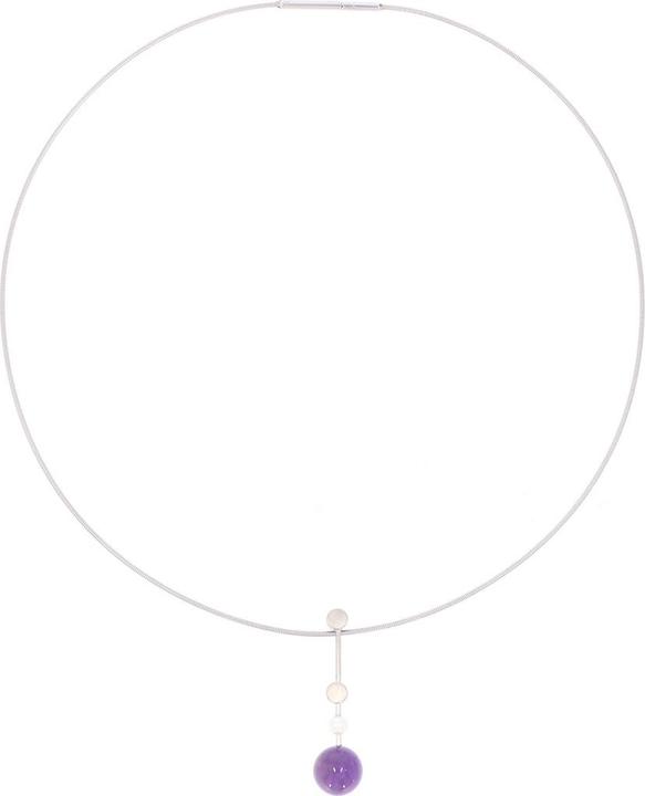 Xen Atelier Collier mit Amethyst und Süsswasserzuchtperle 42 cm (Edelstahl, 42 cm)