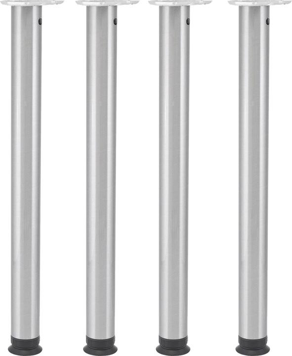 Produktbild Vasalat CAMAR Tischfüsse Zoom höhenverstellbar 1100-1200mm Stahl Edelstahl-Effekt 4 Stück