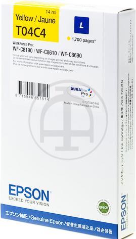 Produktbild Epson Ink Cartridge L Yellow T04c4 (Y)