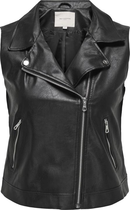 Only Curvy Kunstleder Biker Weste Bikerjacke (M)