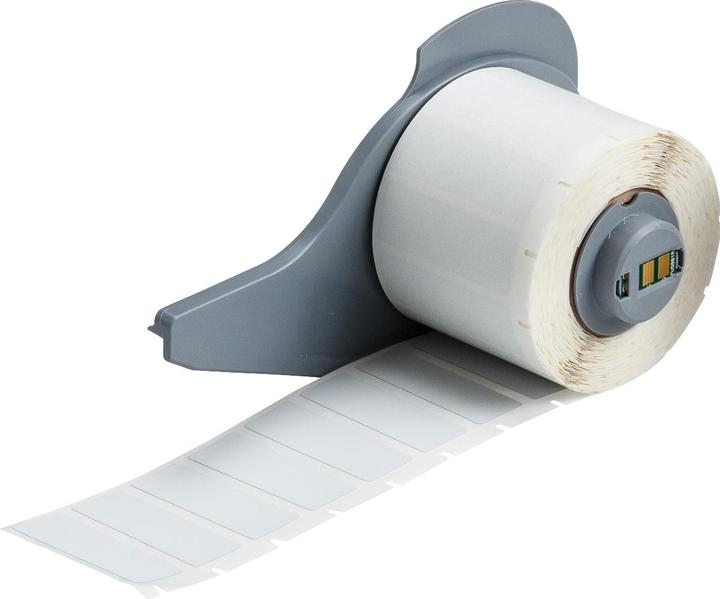 Actual product image Brady M7-29-486, metallised polyester, silver, matt, 38.10 x 12.70 mm, extra strong adhesive (50