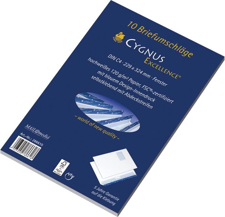 Immagine prodotto Mailmedia Buste Cygnus Excellence® DIN C4 con finestra bianca 10 pz. (C4, 10 x)
