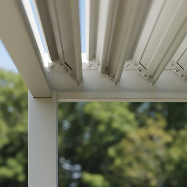 Produktbild Weide Classic | Aluminium Pavillon | 3 x 4 M | Lamellendach weiss | Pergola freistehend (300 cm, 400 cm)