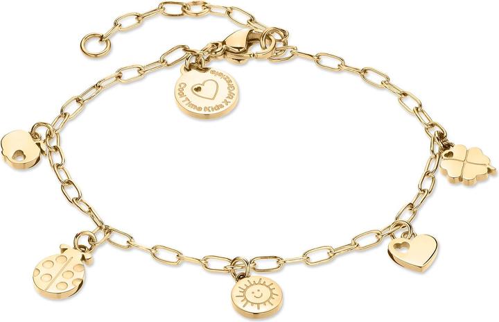 Immagine prodotto Cool Time Kids Bracciale con vari ciondoli (Acciaio inox IP oro)