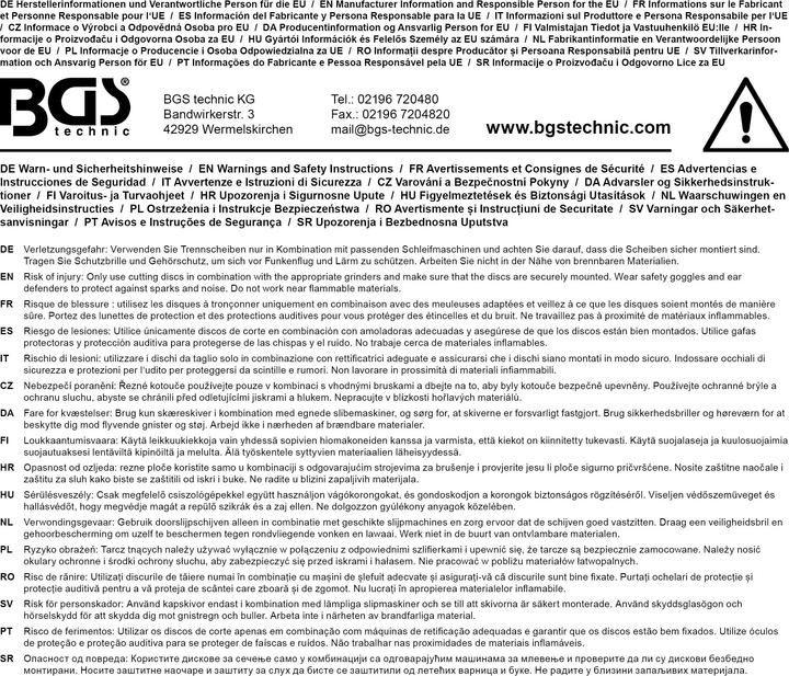 Produktbild BGS Diamant-Trennscheiben-Satz Bohrungs-Ø 20 mm Ø 115 mm 3-tlg.