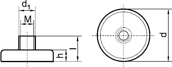 Image du produit Magni Aimant de préhension plat avec poids 16 x 11,5mm Beloh