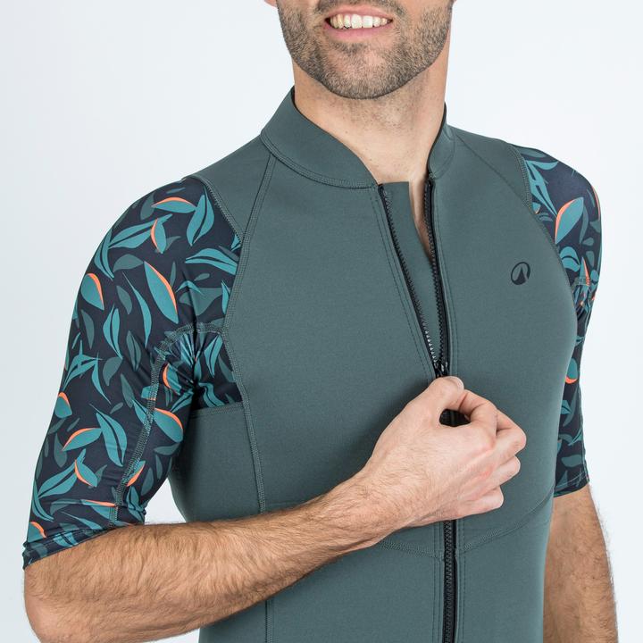 Produktbild Subea YULEX100 Herren UV-Schutz 1,5 mm kurzarm - Awake Blumen-Print (1 mm, XL)