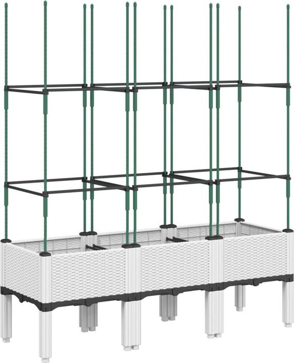 Produktbild VidaXL Pflanzkübel mit Rankgitter PP