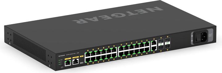 Actual product image Netgear PoE+ Switch AV Line M4250-26G4F-PoE+ 28 Port (26 Ports)