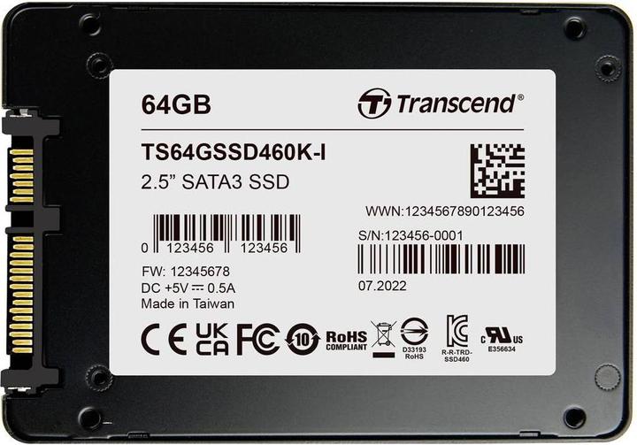 Immagine prodotto Transcend 64 GB SSD mSATA interno TS64GSSD460KI-VS1 (64 GB, mSATA)