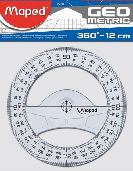 Produktbild Maped Winkelmesser Geometric 360 Grad, 120 mm,aus Kunststoff (12 cm)