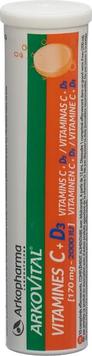 Produktbild Arkopharma Vitamin C + D3 (20 Stück, Brausetablette, 114 g)