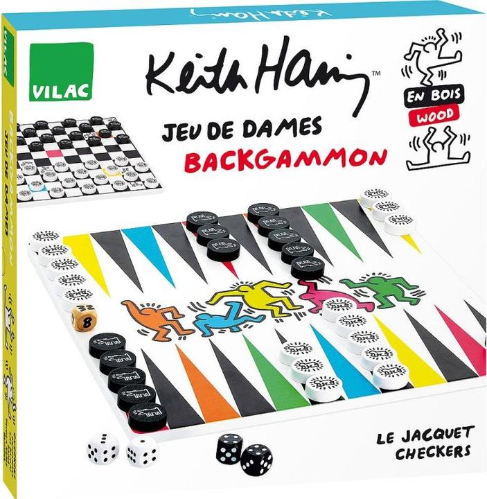 Produktbild Vilac Damespiel / Backgammon - Keith Haring