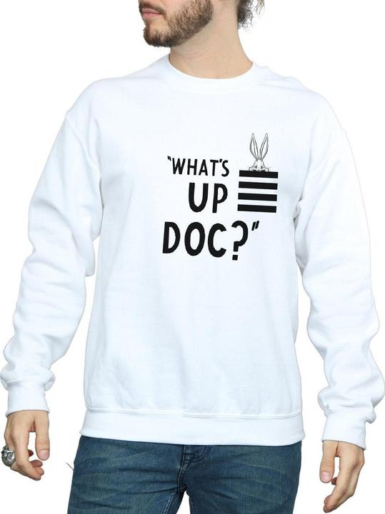 Immagine prodotto Looney Tunes What's Up Doc Felpa Bugs Bunny Strisce Adulto Unisex (L)