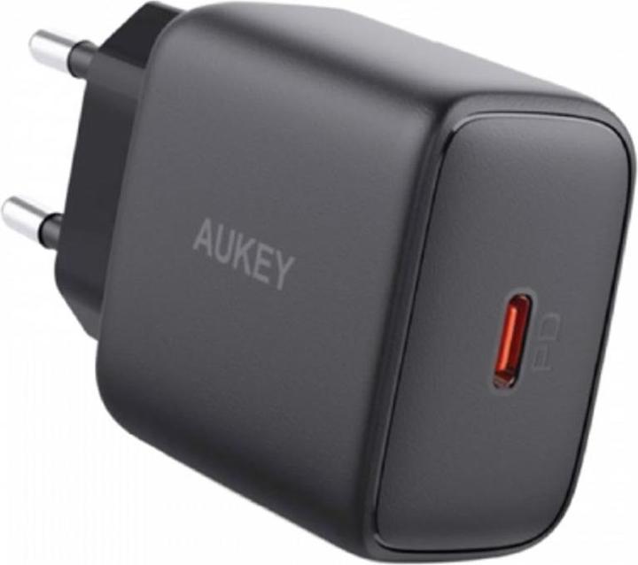 Produktbild Aukey Wall Charger with Quick Charge PD, 25W, USB-C - Black (25 W)