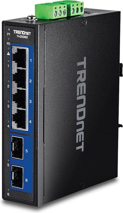 Trendnet 6-Port Industrial 2.5G DIN-Rail Switch with 10G SFP (6 Ports)