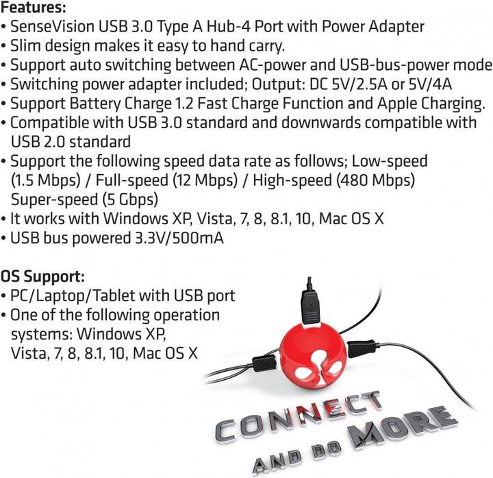 Produktbild Club 3D Csv-1431 (USB-C, 4 Ports)