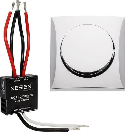 Actual product image Berker Wall-mounted touch dimmer switch, glossy, INTEGRO, flush mounting, 98W, IP20, chrome