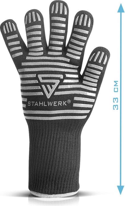 Actual product image Stahlwerk Heat-resistant gloves up to 800°C EN 407:2004 made of ARAMID fabric (One size)