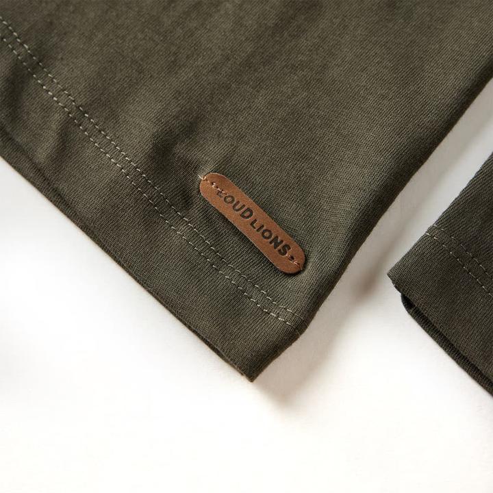 Immagine prodotto VidaXL Camicia da bambino a maniche lunghe kaki 140,Materiale: 100 (140)