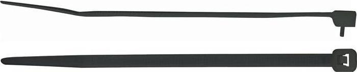 Actual product image HP Autozubehör Cable tie length 370 mm width 4,8 mm polyamide 6.6 black (Plastic cable ties, 370 mm, 100 pcs.)