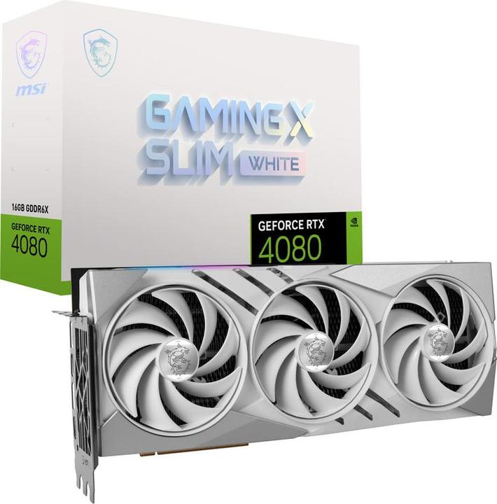 Actual product image MSI RTX4080 GAMING X SLIM WHITE 16GB GDDR6X HDMI 3xDP (16 GB)