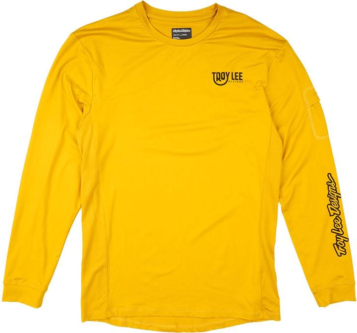 Troy Lee Designs Ruckus Ride LS Tee, Eyez, safron, youth M (M)